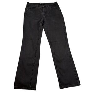 Levis 505 Straight Leg Jeans Womens 8 Faded Black Mid Rise Denim Pants